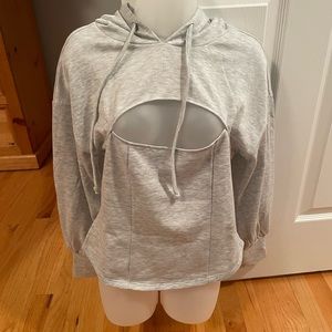 NWOT cotton sweatshirt with cut out. Brand new.